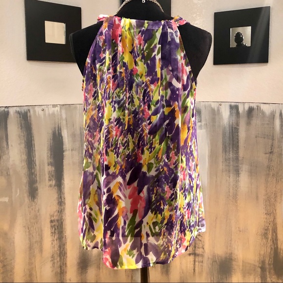 Fun Spring-Summer Colorful Sleeveless Top Sz S - Picture 4 of 5